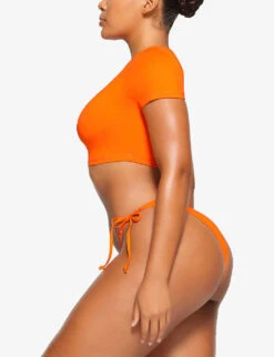 T-shirt Recycled Stretch-nylon Bikini Top 8 T-shirt Recycled Stretch-nylon Bikini Top -Closet By She R04189639 ORANGE ALT02