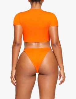 T-shirt Recycled Stretch-nylon Bikini Top 9 T-shirt Recycled Stretch-nylon Bikini Top -Closet By She R04189639 ORANGE ALT03