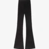 Maje Pariso Flared-leg High-rise Stretch Ribbed-knit Trousers -Closet By She R04190020 NOIRGRIS M