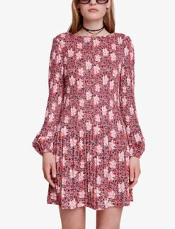 Maje Rockana Floral-print Woven Mini Dress -Closet By She R04190388 IMPRIME ALT02