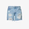 Levis 501 High-rise Distressed Denim Shorts -Closet By She R04191371 Z7281LIGHTINDIGO M