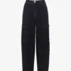 Whistles Meg Tab-detail Cargo-style Cotton-linen Blend Trousers -Closet By She R04191511 NAVY M