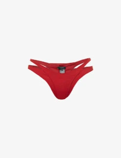Mugler Layered Mid-rise Bikini Bottoms