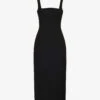 Ilona Square-neck Stretch-woven Midi Dress