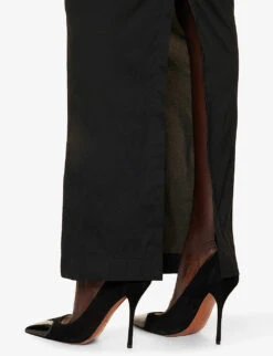 ALAIA Crepe-texture Elasticated-waistband Stretch-woven Maxi Skirt 11 ALAIA Crepe-texture Elasticated-waistband Stretch-woven Maxi Skirt -Closet By She R04196702 NOIRALAIA ALT04