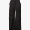 Jigsaw Wide-leg Mid-rise Cotton-blend Trousers 1 Jigsaw Wide-leg Mid-rise Cotton-blend Trousers -Closet By She R04197563 BLACK M