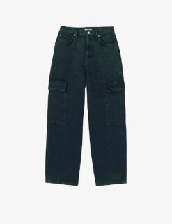 Sandro Jasper Wide-leg Mid-rise Cargo Jeans