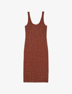 Sandro Fantasia Rhinestone-embellished Sleeveless Woven Midi Dress