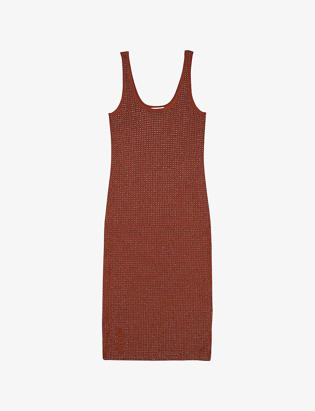 Sandro Fantasia Rhinestone-embellished Sleeveless Woven Midi Dress 3 Sandro Fantasia Rhinestone-embellished Sleeveless Woven Midi Dress