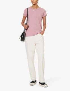 Rag & Bone The Slub Exposed-seams Organic-cotton T-shirt -Closet By She R04201897 ROSE ALT01