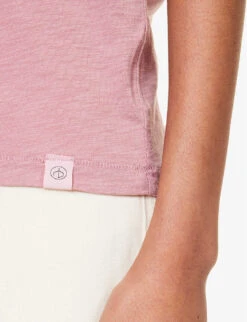 Rag & Bone The Slub Exposed-seams Organic-cotton T-shirt -Closet By She R04201897 ROSE ALT04