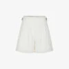 Soeur Uttam High-rise Linen Shorts 2 Soeur Uttam High-rise Linen Shorts -Closet By She R04202850 WHITE M
