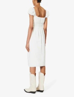 Arna Organic-cotton Blend Midi Dress -Closet By She R04203299 WHITE ALT03