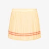 Serif Contrast-piping Stretch-woven Mini Skirt -Closet By She R04205029 ALMOND M