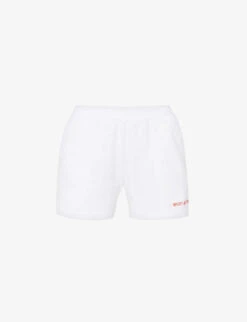 Logo-embroidered Mid-rise Cotton-terry Shorts