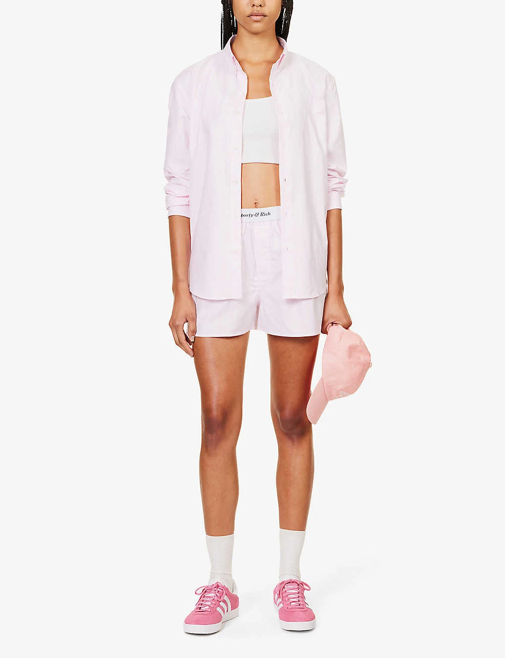 Oxford Striped Cotton Shorts 4 Oxford Striped Cotton Shorts - Image 2