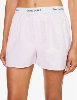 Oxford Striped Cotton Shorts 11 Oxford Striped Cotton Shorts -Closet By She R04205058 ROSE ALT04
