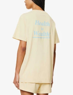 Health Is Wealth Slogan-print -Closet By She R04205100 ALMOND ALT03