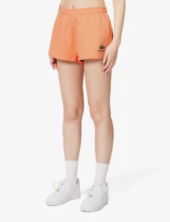 Lacoste X Sporty & Rich Disco Brand-print Cotton-jersey Shorts -Closet By She R04205207 RECIFAL ALT02