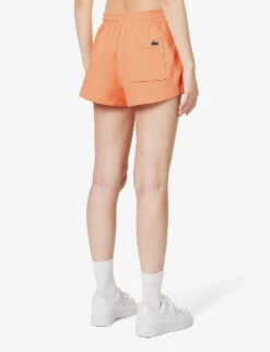 Lacoste X Sporty & Rich Disco Brand-print Cotton-jersey Shorts -Closet By She R04205207 RECIFAL ALT03