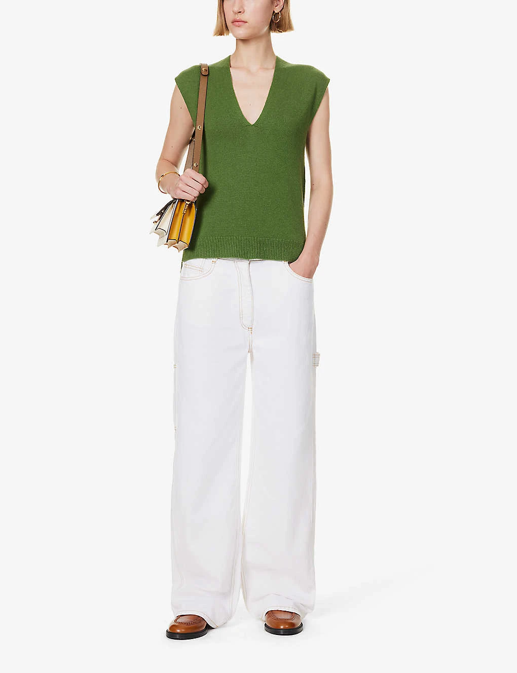 ME AND EM V-neck Relaxed-fit Wool-blend Vest 4 ME AND EM V-neck Relaxed-fit Wool-blend Vest - Image 2